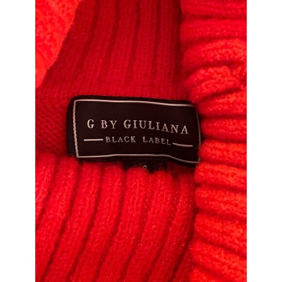 G By Giuliana Red Turtleneck Sweater Women S, Ribbed Sleeves & Asymmetrical Hem - Picture 8 of 16